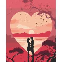 Картина за номерами Силует кохання 40x50 см Art Craft 11066-AC