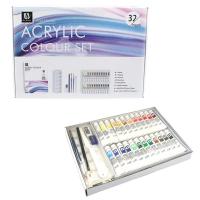 Набір для творчості "Art Nation" A32, 24 кольори по 12 мл, палітра