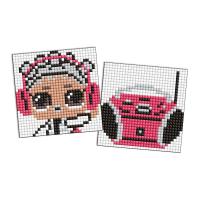 Набір з алмазною мозаїкою на магнітній основі для дітей LOL Surprise! LOL і рожевий магнітофон 9x9см Ідейка AMG1119