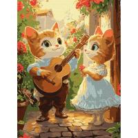 Картина за номерами Котячі романси, 30х40 см Ідейка KHO6746