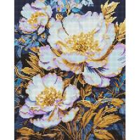 НАБІР З АЛМАЗНОЮ МОЗАЇКОЮ ЕЛЕГАНТНІ КВІТИ 40х50 см Ідейка AMO8152