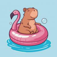 Картина за номерами "Капібара на канікулах" 15616-AC 30x30 см