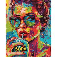 Картина по номерах Дівчина з содовою 40х50 см Ідейка KHO5126