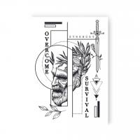 Тимчасові тату-перебивки Римська сила Tattooshka LB-187