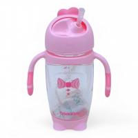 Поїлка-непроливайка (пляшечка) з ручками, 280 мл, рожевий Think Bora P2000