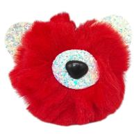 Брелок Ведмедик вушка з блисткіками (ЧЕРВОНИЙ) MIC BR1540