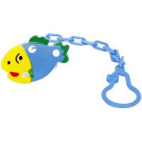 Кліпса для пустушки з ланцюжком Рибка (синій) MiC РК 211