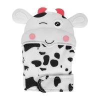 Прорізувач-рукавичка Корівка, білий MiC №0405