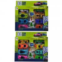 Набір металевих машинок (8 шт. зі знаками та килимком), мікс видів Yi Jia Yi G5388B