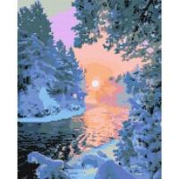Алмазна мозаїка Зимовий пейзаж 40х50 см Origami OD3096