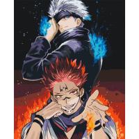 Картина по номерах Аніме. Магічна битва: Сукуна, Сатору Годжо 40x50 см Origami LW30210