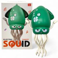 Танцюючий кальмар, дитяча музична інтерактивна іграшка  на акумуляторі, USB  (БІРЮЗОВИЙ) MIC 712798