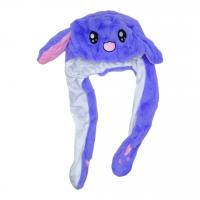 Шапка мʼяка, рухливі вушка, світло (фіолетова) MIC M17896