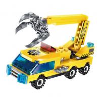 Дитячий Конструктор Qman 1408-1-8 транспорт, 76 дет  Wheeled Excavator