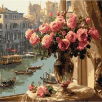 Картина за номерами Троянди у Венеції 40x40 см Ідейка KHO6412