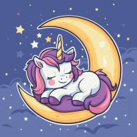 Картина по номерам Єдиноріжка в зоряному сніх 30х30 см Art Craft 15651-AC