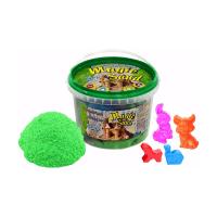 Кінетичний пісок Magic Sand, 500 г, з формочками (зелений) Strateg 371-5