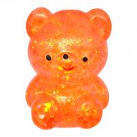 Антистрес жуйка-тягучка Ведмедик 7,5 см (помаранчевий) MIC MS24-3-377