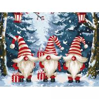 Картина по номерах Гноми з подарунками 30х40 см Strateg SS1243
