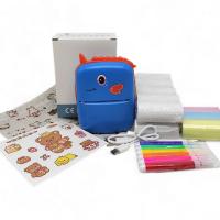 Термопринтер Нарвал чорно-білий колір друку, 14 рулонів паперу, маркери (блакитний) MIC C66629