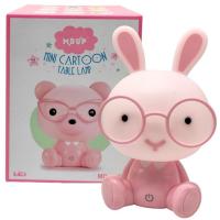 Нічник Зайчик в окулярах USB (РОЖЕВИЙ) MIC C71563