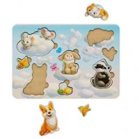 Деревянная игрушка-сортер Зефирный вкладыш: Звери (вид 1) Ubee ПСФ048