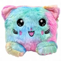 Мʼяка сумочка “Котик” з ланцюжком (райдужний) MIC M18294