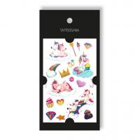 Тимчасові тату Єдиноріжки з блискітками Tattooshka WS-E044