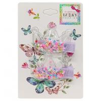 Затискач дитячий для волосся "Корона" T18456, 2 штуки