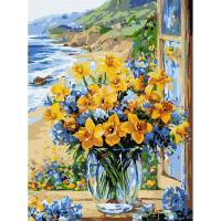 Картина по номерах Квіткове узбережжя 30х40 см Ідейка KHO3301