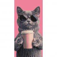 Алмазна мозаїка Котячий вайб 40х80 см Origami OD5156