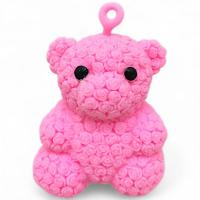 Антистрес Ведмежатко з пінним наповнювачем (9 см) рожевий MIC KA-23-1499