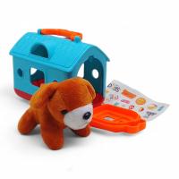 Мʼяка іграшка Песик з переноскою (блакитна) MIC DR5120