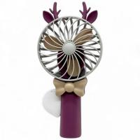 Вентилятор ручний з ріжками (19 см), фіолетовий MIC KD096