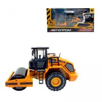 Будтехніка мет. АВТОПРОМ Однобарабанний коток,рухливі деталі,у короб. 26,5*13,5*8,5см Автопром 68376(AP7757)