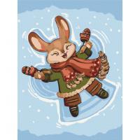 Картина за номерами "Сніговий зайчик" RBS1017, 30х40 см