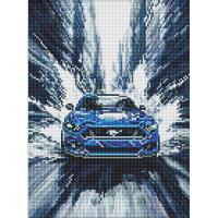 Алмазна мозаїка "Синій мустанг" ©art_selena_ua AMO8249, 30х40 см