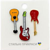 Металеві значки (піни) Гітари, 3 штуки MIC CN-116