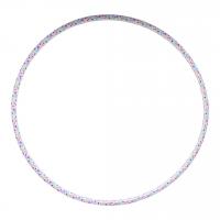 Обруч №2 75 см Кольорові квіточки (білий) Bamsic 0186