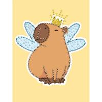 Набір з алмазною мозаїкою (ВИБІРКОВОЮ) КАПІБАРА ФЕЯ 15x20см Ідейка AMV1224