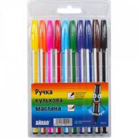 Набір ручок масляних "Айхао" 10 кольорів 563-10