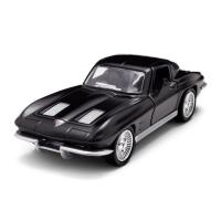 Автомодель - CHEVROLET CORVETTE SPLIT WINDOW 1963 (матовий чорний) TechnoDrive 250411U
