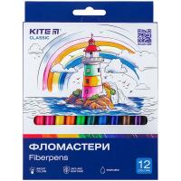 Фломастери, набiр 12 шт. Kite Classic Kite K-447