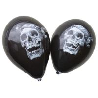 Кулька латексна чорна з черепом, 100 штук Шартэ BD000001315