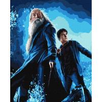 Картина за номерами з фарбами металік Harry Potter: Гаррі та Дамблдор 40х50см Ідейка KHO8739