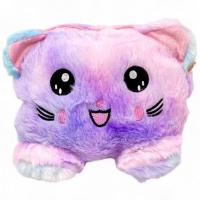 Мʼяка сумочка “Котик” з ланцюжком (бузковий) MIC M18294