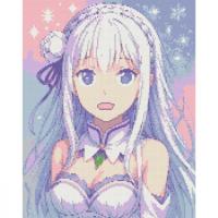 Алмазна мозаїка Емілія. re-zero 40х50 см Origami OD6013