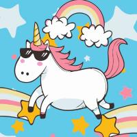 Картина за номерами Зірковий єдиноріг 20х20 см Strateg HH5450