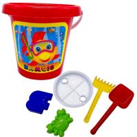 Відро Класико-2 з набором, складається з двох частин (ЧЕРВОНЕ) Бамсик 012/8