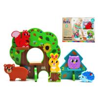 Деревʼяний набір блоків Чарівний ліс, 13 деталей Kids hits KH20/009
